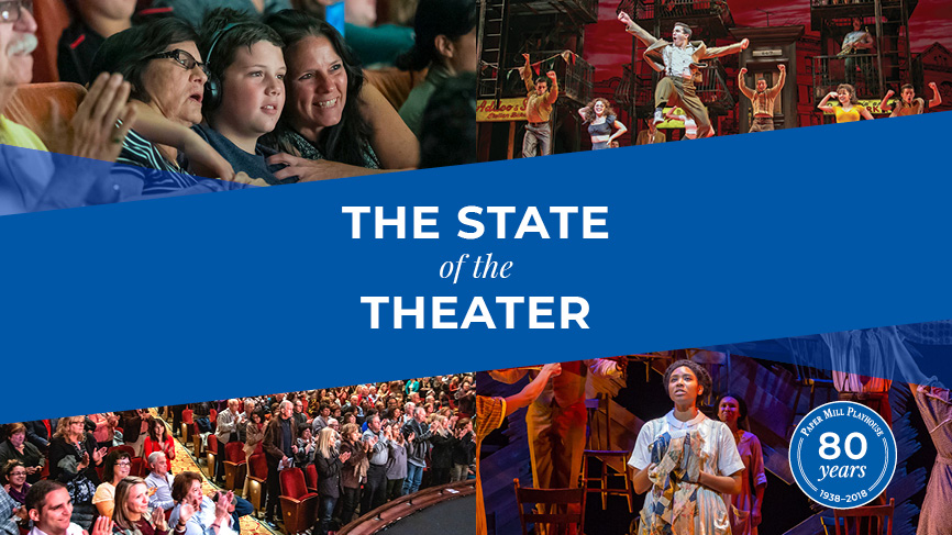State of the Theater with 4 images of theater goers