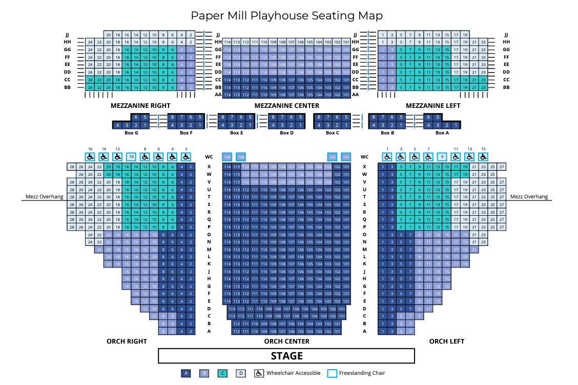 Paper Mill Seating Map