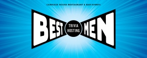 Best Men Trivia on a blue and black starlight rays background