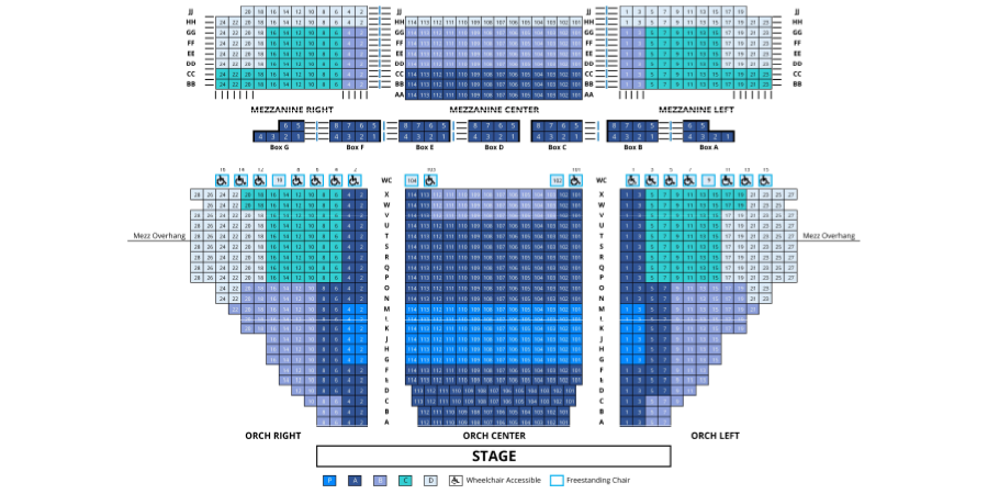 Seat Map of theater