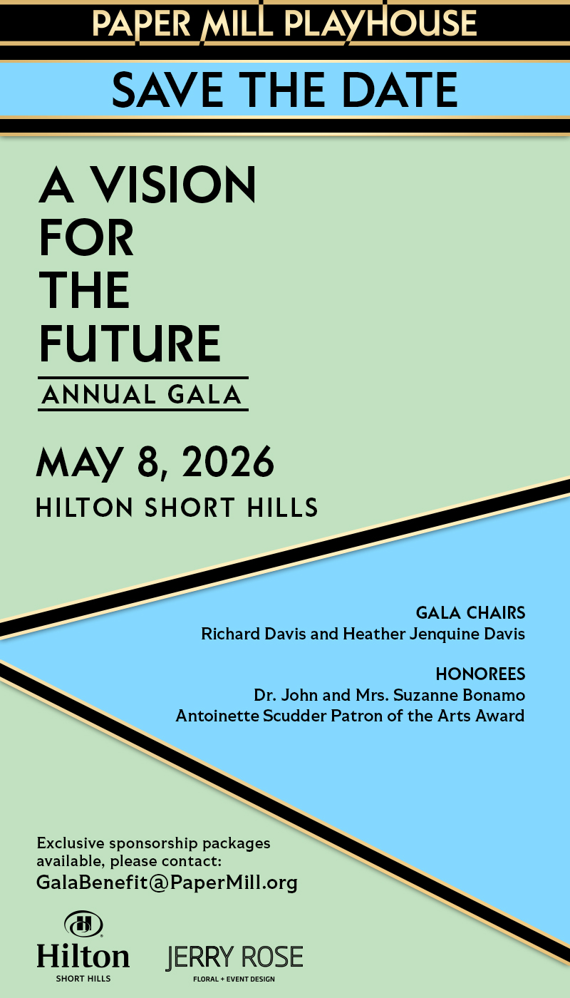 A Vision for the Future Annual Gala in black on light green and light blue color blocks