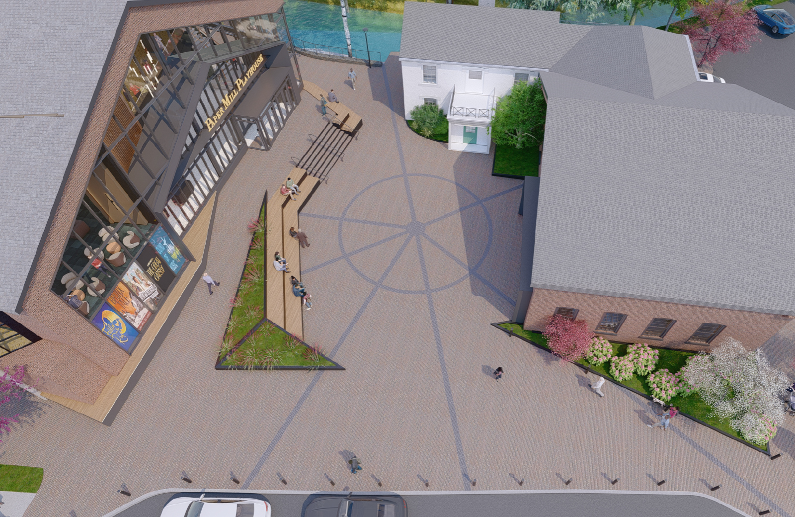 Rendering of new courtyard